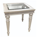 AICO Glimmering Heights End Table in Ivory image