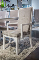 Aico Furniture Horizons Arm Chair in Cloud White (Set of 2)
