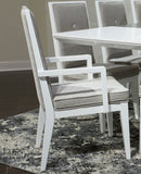 Aico Furniture Horizons Arm Chair in Cloud White (Set of 2)