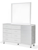 Aico Horizons Wall Mirror in Cloud White