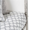 Aico State St King Metal Panel Bed in Glossy White