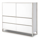 Aico State St Metal Storage Cabinet in Glossy White image
