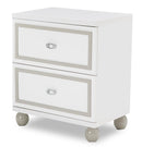 AICO Sky Tower 2 Drawer Nightstand in White Cloud