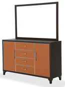 Aico 21 Cosmopolitan Mirror in Orange/Umber