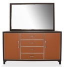 Aico 21 Cosmopolitan Mirror in Orange/Umber