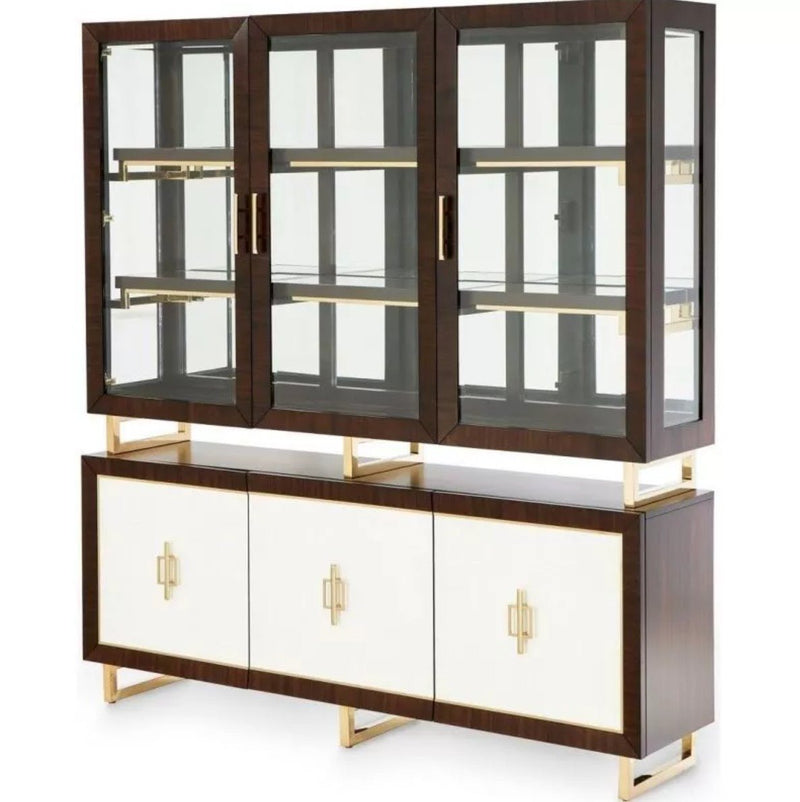 AICO Belmont Place Buffet with China Top in Espresso