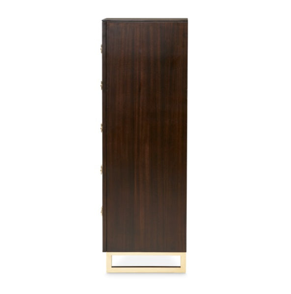 AICO Furniture Penthouse 5 Drawer Chest in Espresso