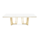 AICO Furniture Palm Gate Rectangular Dining Table in Cloud White