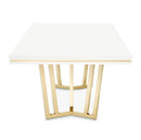 AICO Furniture Palm Gate Rectangular Dining Table in Cloud White