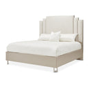 AICO Furniture Palm Gate King Upholstered Platform Bed in Clay image