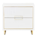 AICO Furniture Palm Gate Nightstand in Cloud White
