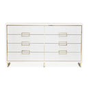 AICO Furniture Palm Gate Dresser in Cloud White
