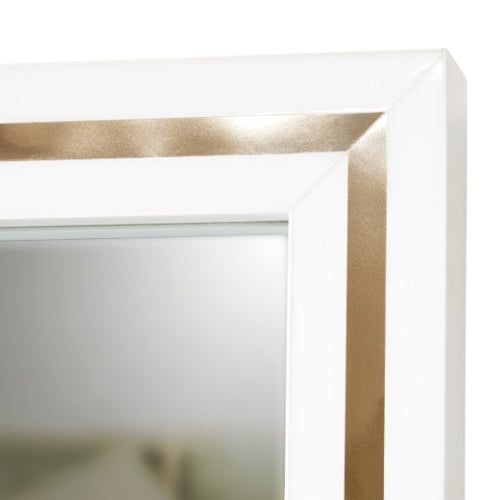 AICO Furniture Palm Gate Wall Mirror in Cloud White