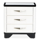AICO Furniture Tuxedo Nightstand in Piano Keyboard