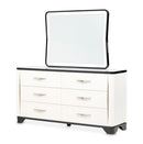 AICO Furniture Tuxedo Dresser Mirror in Piano Keyboard