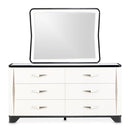 AICO Furniture Tuxedo Dresser Mirror in Piano Keyboard