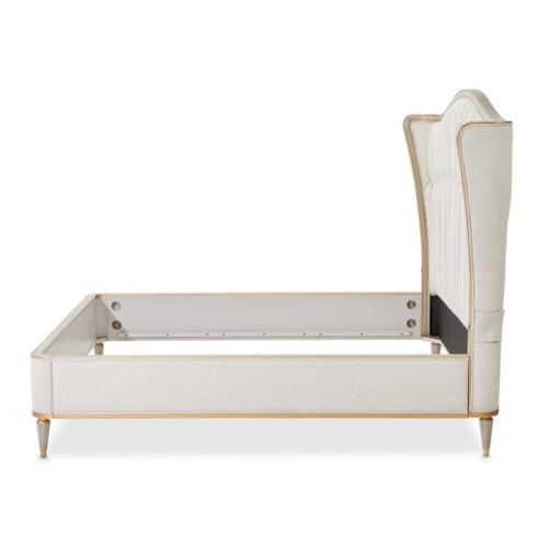 AICO Furniture St.Charles Queen Upholstered Bed in Dove Gray