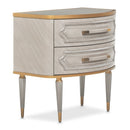AICO Furniture St.Charles 2 Drawer Nightstand in Dove Gray image
