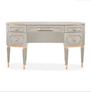 AICO Furniture St.Charles Vanity Desk in Dove Gray