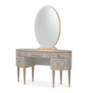 AICO Furniture St.Charles Vanity Desk with Mirror in Dove Gray image
