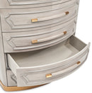 AICO Furniture St.Charles 5 Drawer Highboy Chest in Dove Gray