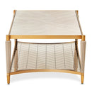 AICO Furniture St.Charles Rectangular Cocktail Table in Dove Gray