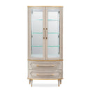AICO Furniture St. Charles Display Cabinet in Dove Gray