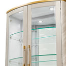 AICO Furniture St. Charles Display Cabinet in Dove Gray