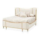 AICO Furniture Camellia Field Queen Upholstered Panel Bed in Caramel image