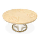 AICO Furniture Camellia Field Round Dining Table in Caramel