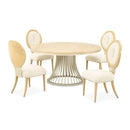 AICO Furniture Camellia Field Round Dining Table in Caramel