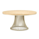 AICO Furniture Camellia Field Round Dining Table in Caramel image
