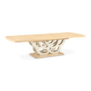 AICO Furniture Camellia Field Rectangular Pedestal Dining Table in Caramel image