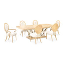 AICO Furniture Camellia Field Rectangular Pedestal Dining Table in Caramel