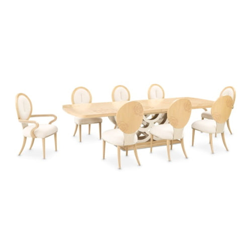 AICO Furniture Camellia Field Side Chair (Set of 2) in Caramel
