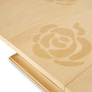 AICO Furniture Camellia Field Rectangular Pedestal Dining Table in Caramel