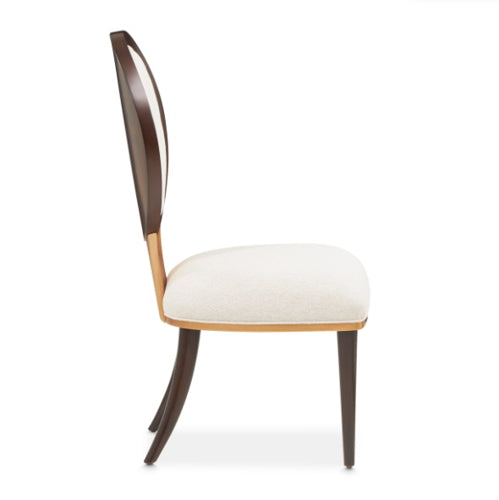 AICO Furniture Camellia Field Side Chair (Set of 2) in Warm Pecan