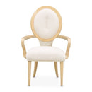 AICO Furniture Camellia Field Arm Chair (Set of 2) in Caramel