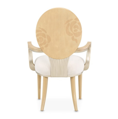 AICO Furniture Camellia Field Arm Chair (Set of 2) in Caramel