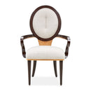 AICO Furniture Camellia Field Arm Chair (Set of 2) in Warm Pecan