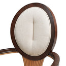 AICO Furniture Camellia Field Arm Chair (Set of 2) in Warm Pecan