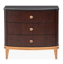 AICO Furniture Camellia Field Nightstand in Warm Pecan