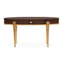 AICO Furniture Camellia Field Vanity Desk in Warm Pecan
