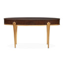 AICO Furniture Camellia Field Vanity Desk in Warm Pecan