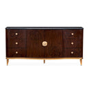 AICO Furniture Camellia Field Dresser in Warm Pecan