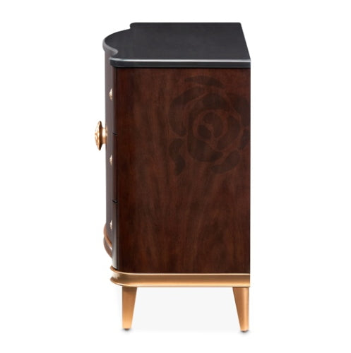 AICO Furniture Camellia Field Dresser in Warm Pecan