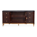 AICO Furniture Camellia Field Dresser in Warm Pecan