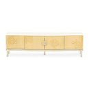 AICO Furniture Camellia Field Media Cabinet in Caramel