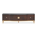 AICO Furniture Camellia Field Media Cabinet in Warm Pecan