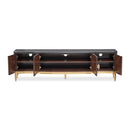 AICO Furniture Camellia Field Media Cabinet in Warm Pecan
